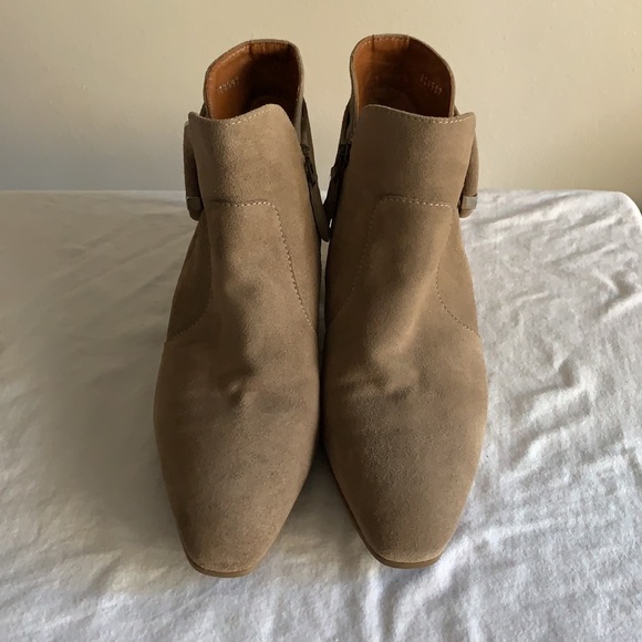 Aquatalia Suede Block Heel Ankle Boots - Picture 4 of 11